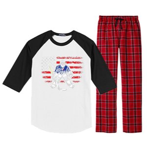 American Ice Hockey Athlete Winter Sport Goalkeeper Raglan Sleeve Pajama Set