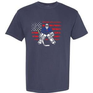 American Ice Hockey Athlete Winter Sport Goalkeeper Garment-Dyed Heavyweight T-Shirt