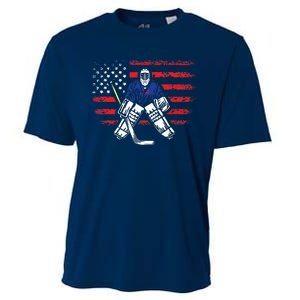 American Ice Hockey Athlete Winter Sport Goalkeeper Cooling Performance Crew T-Shirt