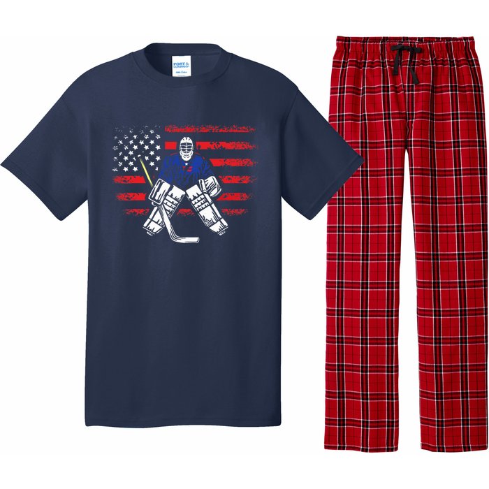 American Ice Hockey Athlete Winter Sport Goalkeeper Pajama Set