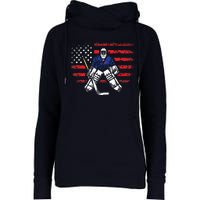 American Ice Hockey Athlete Winter Sport Goalkeeper Womens Funnel Neck Pullover Hood