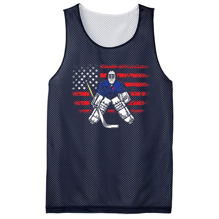 American Ice Hockey Athlete Winter Sport Goalkeeper Mesh Reversible Basketball Jersey Tank