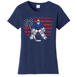 American Ice Hockey Athlete Winter Sport Goalkeeper Women's T-Shirt