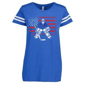 American Ice Hockey Athlete Winter Sport Goalkeeper Enza Ladies Jersey Football T-Shirt