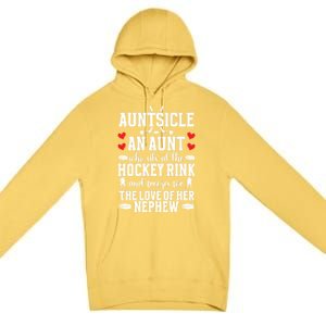 Auntsicle Ice Hockey Aunt Of A Hockey Player Auntie Gift Premium Pullover Hoodie