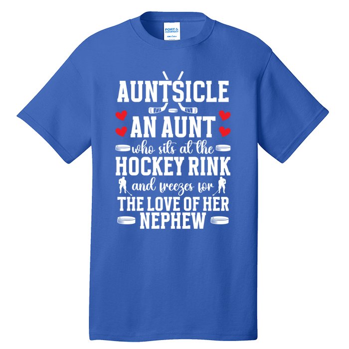 Auntsicle Ice Hockey Aunt Of A Hockey Player Auntie Gift Tall T-Shirt