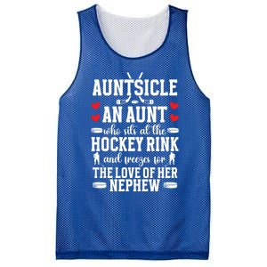 Auntsicle Ice Hockey Aunt Of A Hockey Player Auntie Gift Mesh Reversible Basketball Jersey Tank