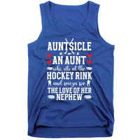 Auntsicle Ice Hockey Aunt Of A Hockey Player Auntie Gift Tank Top