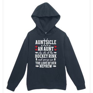 Auntsicle Ice Hockey Aunt Of A Hockey Player Auntie Gift Urban Pullover Hoodie