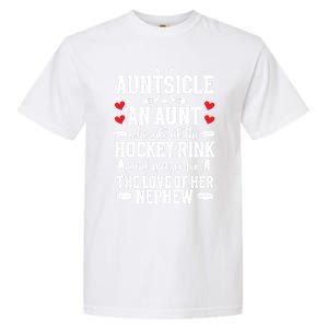 Auntsicle Ice Hockey Aunt Of A Hockey Player Auntie Gift Garment-Dyed Heavyweight T-Shirt