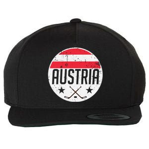 Austria Ice Hockey Flag Jersey Supporter Austrian Fan Gift Wool Snapback Cap