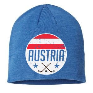 Austria Ice Hockey Flag Jersey Supporter Austrian Fan Gift Sustainable Beanie