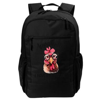 Apparently I Have An Attitude Who Knew Funny Chicken Daily Commute Backpack