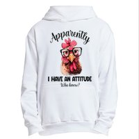 Apparently I Have An Attitude Who Knew Funny Chicken Urban Pullover Hoodie