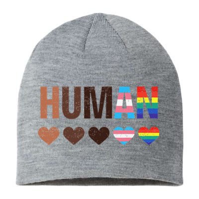 All Inclusive Hearts Blm Racial Justice Human Equality Top Sustainable Beanie