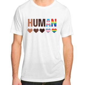 All Inclusive Hearts Blm Racial Justice Human Equality Top Adult ChromaSoft Performance T-Shirt