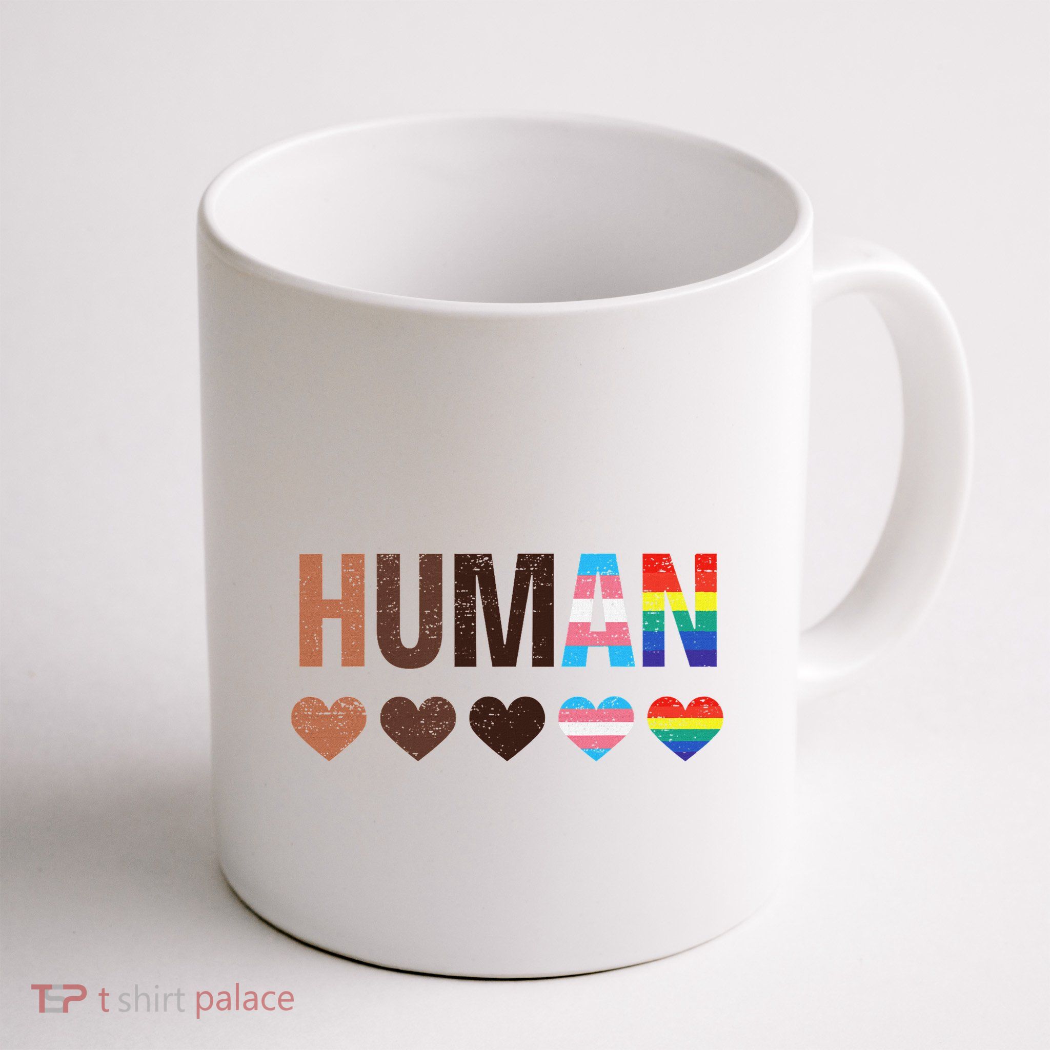All Inclusive Hearts Blm Racial Justice Human Equality Top Coffee Mug