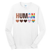 All Inclusive Hearts Blm Racial Justice Human Equality Top Tall Long Sleeve T-Shirt