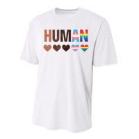 All Inclusive Hearts Blm Racial Justice Human Equality Top Performance Sprint T-Shirt