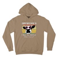 Apparently I Have An Attitude Who Knew Funny Cow Retro Meme Hoodie