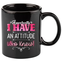 Apparently I Have An Attitude Who Knew Funny Sarcastic Gift 11oz C Handle Ceramic Mug