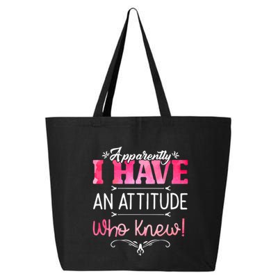 Apparently I Have An Attitude Who Knew Funny Sarcastic Gift 25L Jumbo Tote