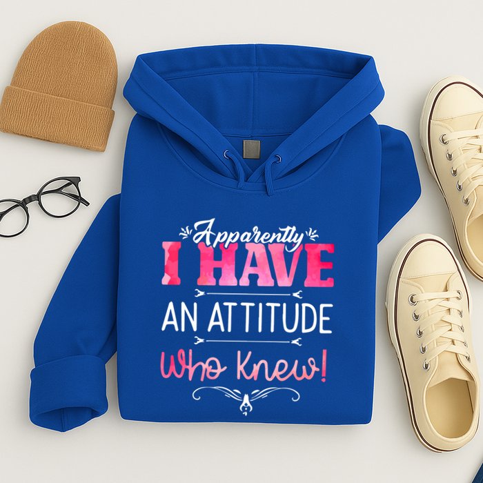 Apparently I Have An Attitude Who Knew Funny Sarcastic Gift Hoodie