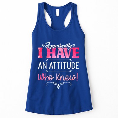 Apparently I Have An Attitude Who Knew Funny Sarcastic Gift Womens Tank Top