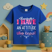 Apparently I Have An Attitude Who Knew Funny Sarcastic Gift Toddler T-Shirt