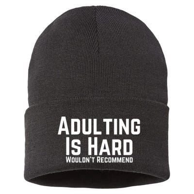 Adulting Is Hard WouldnT Recommend Sustainable Knit Beanie