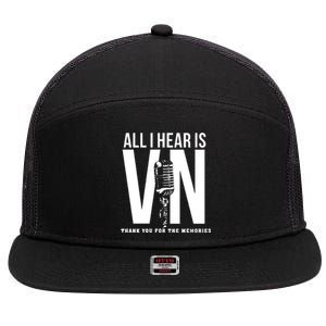 All I Hear Is Vin Scully Microphone Rest In Peace RIP Thank For The Memories Baseball 7 Panel Mesh Trucker Snapback Hat