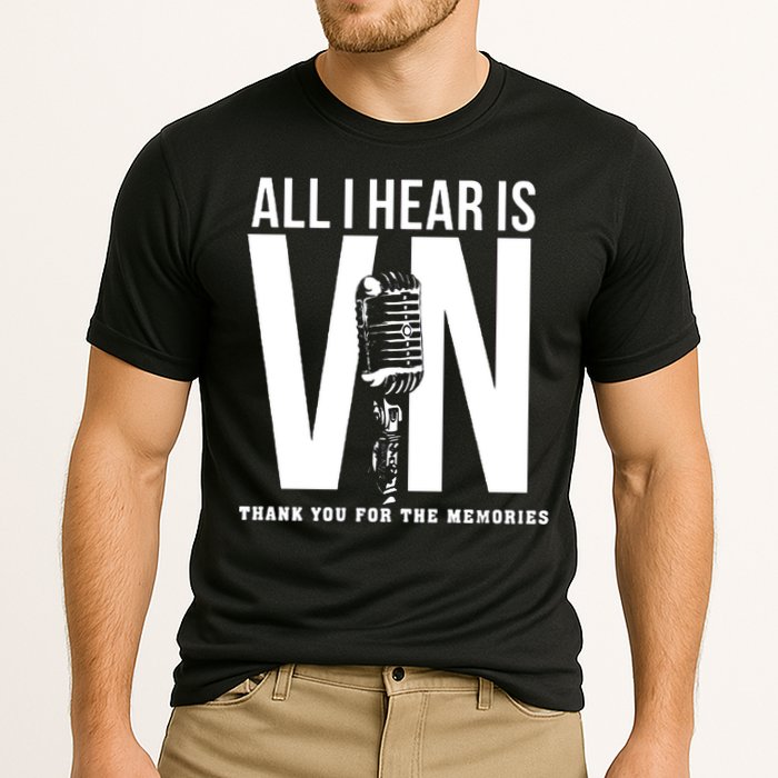 All I Hear Is Vin Scully Microphone Rest In Peace RIP Thank For The Memories Baseball Performance Shirt