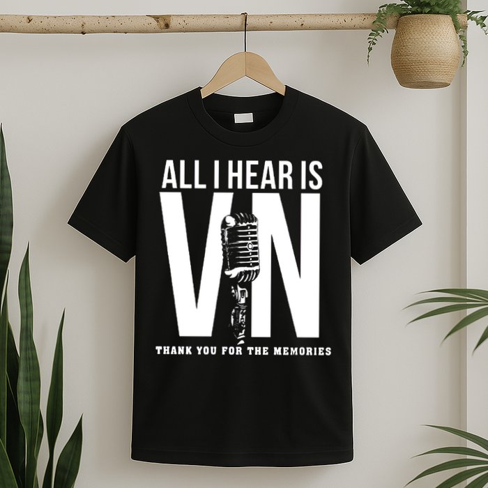 All I Hear Is Vin Scully Microphone Rest In Peace RIP Thank For The Memories Baseball T-Shirt