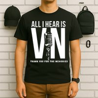 All I Hear Is Vin Scully Microphone Rest In Peace RIP Thank For The Memories Baseball T-Shirt