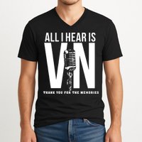 All I Hear Is Vin Scully Microphone Rest In Peace RIP Thank For The Memories Baseball V-Neck T-Shirt