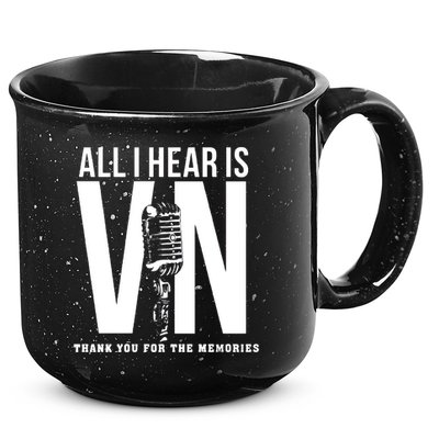 All I Hear Is Vin Scully Microphone Rest In Peace RIP Thank For The Memories Baseball 15oz Campfire Ceramic Mug