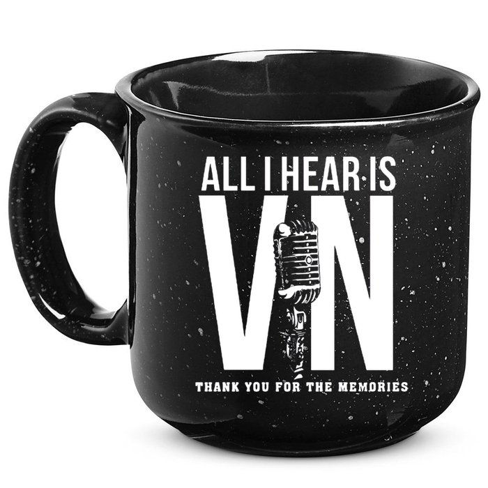 All I Hear Is Vin Scully Microphone Rest In Peace RIP Thank For The Memories Baseball 15oz Campfire Ceramic Mug