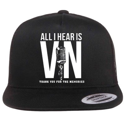 All I Hear Is Vin Scully Microphone Rest In Peace RIP Thank For The Memories Baseball Flatbill Hat