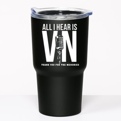 All I Hear Is Vin Scully Microphone Rest In Peace RIP Thank For The Memories Baseball Tumbler