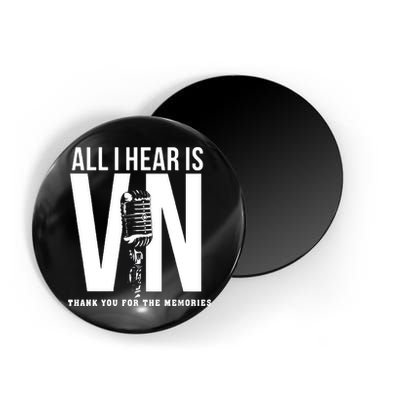 All I Hear Is Vin Scully Microphone Rest In Peace RIP Thank For The Memories Baseball Magnet