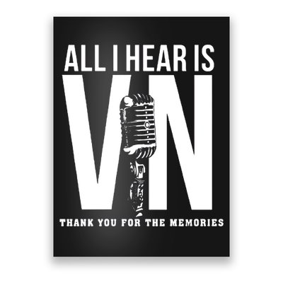 All I Hear Is Vin Scully Microphone Rest In Peace RIP Thank For The Memories Baseball Poster