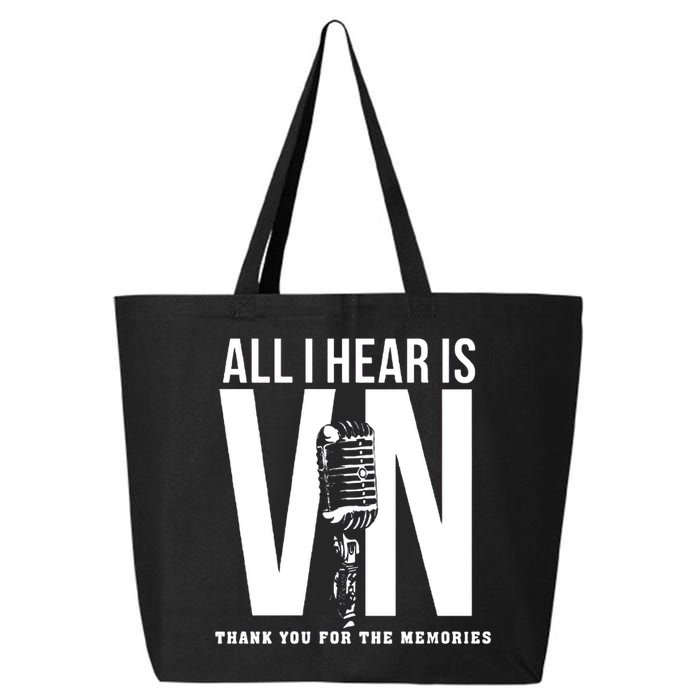 All I Hear Is Vin Scully Microphone Rest In Peace RIP Thank For The Memories Baseball 25L Jumbo Tote