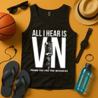 All I Hear Is Vin Scully Microphone Rest In Peace RIP Thank For The Memories Baseball Tank Top