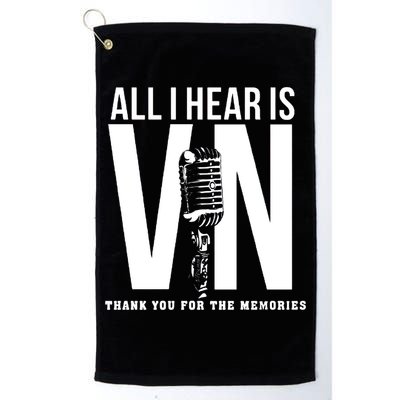 All I Hear Is Vin Scully Microphone Rest In Peace RIP Thank For The Memories Baseball Golf Towel