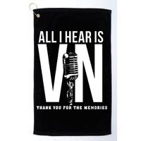 All I Hear Is Vin Scully Microphone Rest In Peace RIP Thank For The Memories Baseball Golf Towel