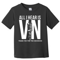 All I Hear Is Vin Scully Microphone Rest In Peace RIP Thank For The Memories Baseball Toddler T-Shirt