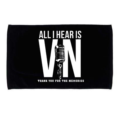 All I Hear Is Vin Scully Microphone Rest In Peace RIP Thank For The Memories Baseball Microfiber Hand Towel