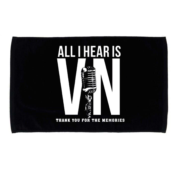 All I Hear Is Vin Scully Microphone Rest In Peace RIP Thank For The Memories Baseball Microfiber Hand Towel