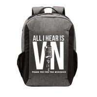 All I Hear Is Vin Scully Microphone Rest In Peace RIP Thank For The Memories Baseball Vector Backpack