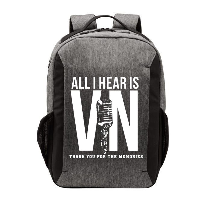 All I Hear Is Vin Scully Microphone Rest In Peace RIP Thank For The Memories Baseball Vector Backpack